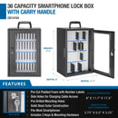 Barska 36-Capacity Smartphone Lockbox with Key Lock & Carry Handle (Black)