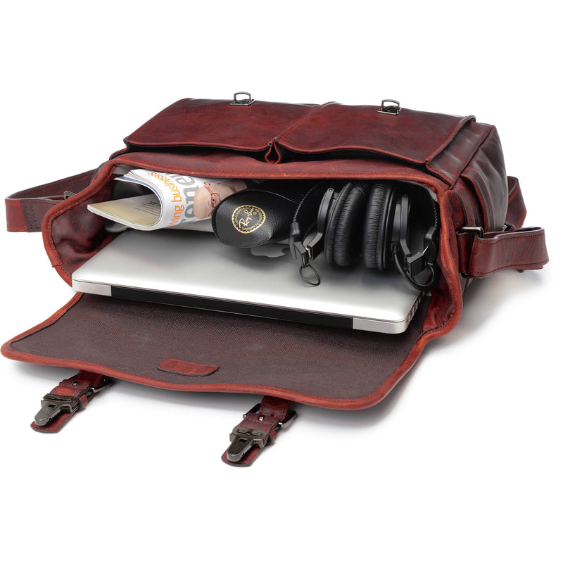 ONA Brixton Camera/Laptop Messenger Bag (Root Beer-Colored Leather)