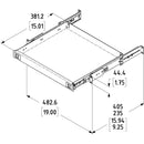 Penn Elcom 15" Deep Rack Drawer with 2 Slam Locks (1 RU)