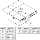 Penn Elcom 18" Deep Lightweight Rack Drawer (2 RU)