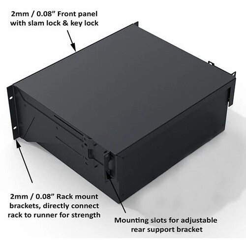 Penn Elcom 18" Deep Lightweight Rack Drawer (3 RU)