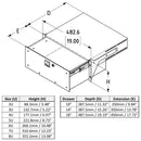 Penn Elcom 18" Deep Lightweight Rack Drawer (4 RU)