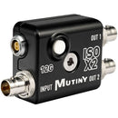 MUTINY ISO X2+ 12G-SDI 1:2 Video and Power Distribution Amplifier with Isolator and SafeTap Cable