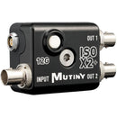 MUTINY ISO X2+ 12G-SDI 1:2 Video and Power Distribution Amplifier with Isolator and SafeTap Cable