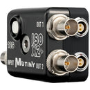 MUTINY ISO X2+ 12G-SDI 1:2 Video and Power Distribution Amplifier with Isolator and SafeTap Cable