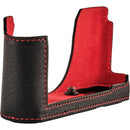 Oberwerth Half Case for Leica D-Lux 8 (Black with Red Stitching)