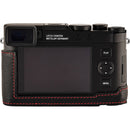 Oberwerth Half Case for Leica D-Lux 8 (Black with Red Stitching)