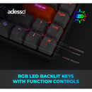 Adesso EasyTouch 1000 Wireless RGB Backlit Mechanical Keyboard