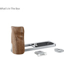SmallRig L-Shaped Mount Plate with Wooden Handle for FUJIFILM X half (Silver)