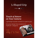 SmallRig L-Shaped Mount Plate with Wooden Handle for FUJIFILM X half (Silver)