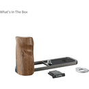 SmallRig L-Shaped Mount Plate with Wooden Handle for FUJIFILM X half (Charcoal Silver)
