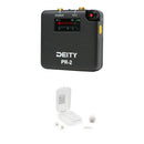 Deity Microphones PR-2 32-Bit Float Pocket Audio Recorder with Lavalier Mic & White Outdoor Mic Kit