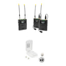 Deity Microphones Theos Digital 2-Person Camera-Mount Wireless Omni Lavalier Microphone System with White Outdoor Mic Kits (550 to 663 MHz)