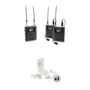 Deity Microphones Theos Digital 2-Person Camera-Mount Wireless Omni Lavalier Microphone System with White Mic Hiding Kits (550 to 663 MHz)