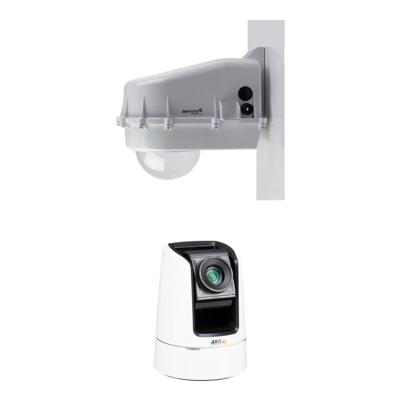 Dotworkz D2 Base Model Enclosure (Clear Lens) with Axis Communications V5938 4K UHD PTZ Network Camera