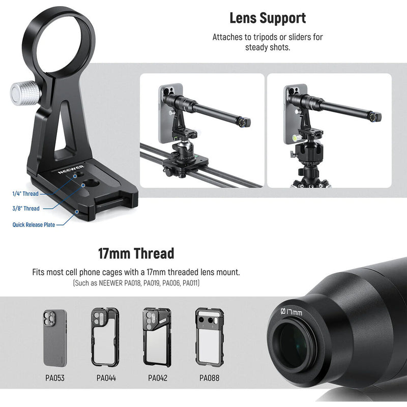Neewer LS-51 90&deg; 18mm Macro Probe Lens with 17mm Thread for Smartphones