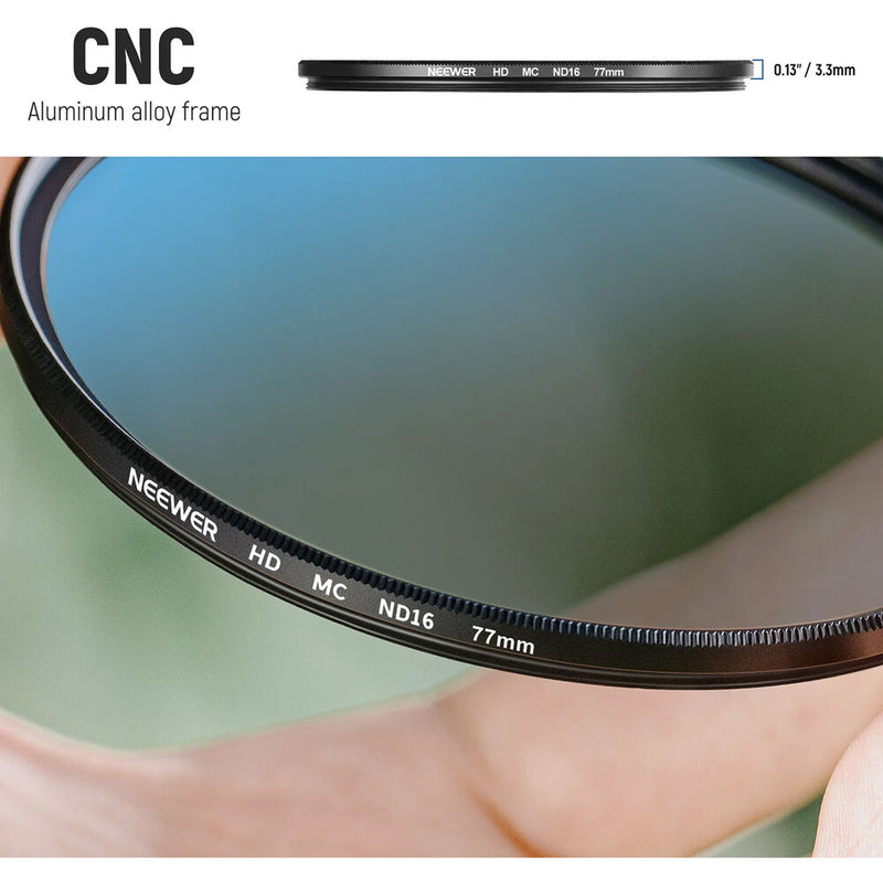 Neewer HD ND Lens Filter + Cleaner Kit with ND16, ND32, ND64 & ND1000 (58mm)