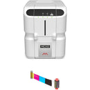 Matica MC110 Single-Sided ID Card Printer and 250-Print Color Ribbon Kit