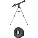 Celestron AstroMaster 70AZ 70mm Alt-Az Refractor Telescope and EclipSmart Solar Filter Kit