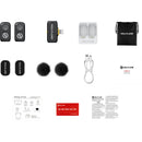 Hollyland LARK A1 Mini Duo 2-Person Wireless Microphone System with Lightning Connector for iOS Devices (Space Gray, 2.4 GHz)