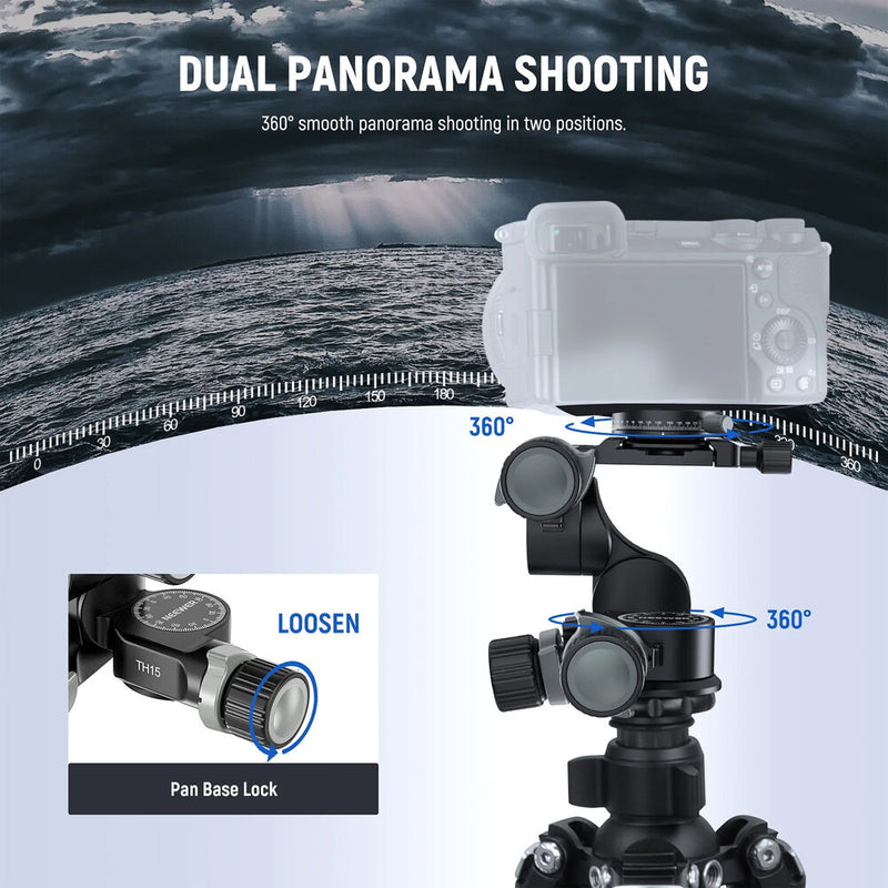 Neewer TH15 3-Way Geared Tripod Head