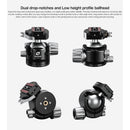 Leofoto LM-324CLX Summit Series Carbon Fiber Tripod with LH-55LR Ball Head