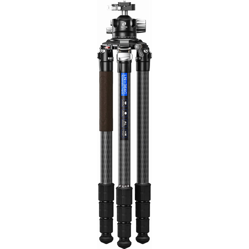 Leofoto LN-364C Heavy Duty Carbon Fiber Tripod with LH-55LR Ball Head and 75mm Bowl Adapter