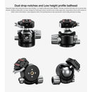 Leofoto LN-364C Heavy Duty Carbon Fiber Tripod with LH-55LR Ball Head and 75mm Bowl Adapter
