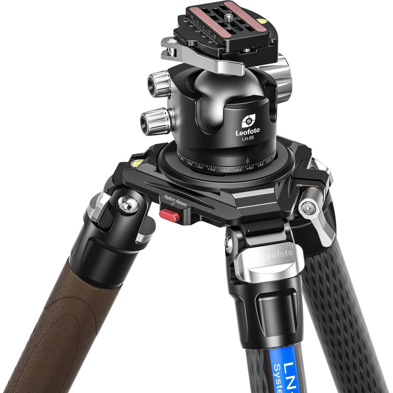 Leofoto LN-404C Heavy Duty Carbon Fiber Tripod with LH-55LR Ball Head