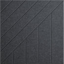 Middle Atlantic TruTile Standard PET Wide Slant Acoustic Wall Tile (2x2', Silver Gray, 12-Pack)