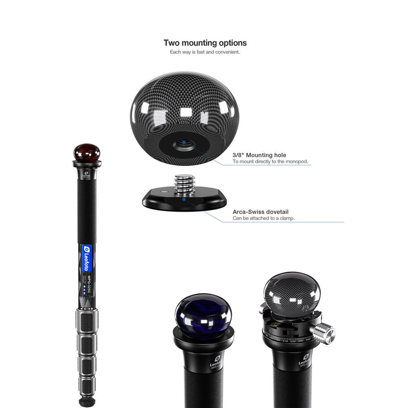 Leofoto Carbon Fiber Knob Handle for Monopod (Blue)