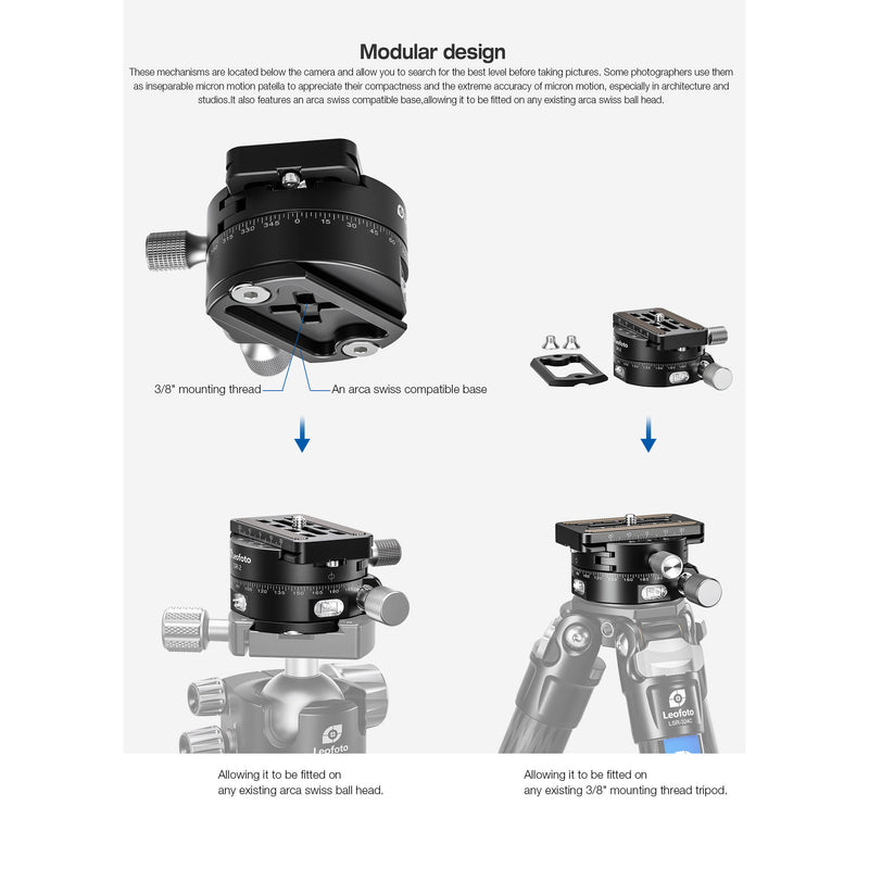 Leofoto GR-2 Geared Panning Adapter