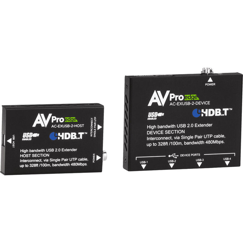 AVPro Edge USB 2.0 over Cat 5e Point-to-Point Extender Kit (328', TAA Compliant)
