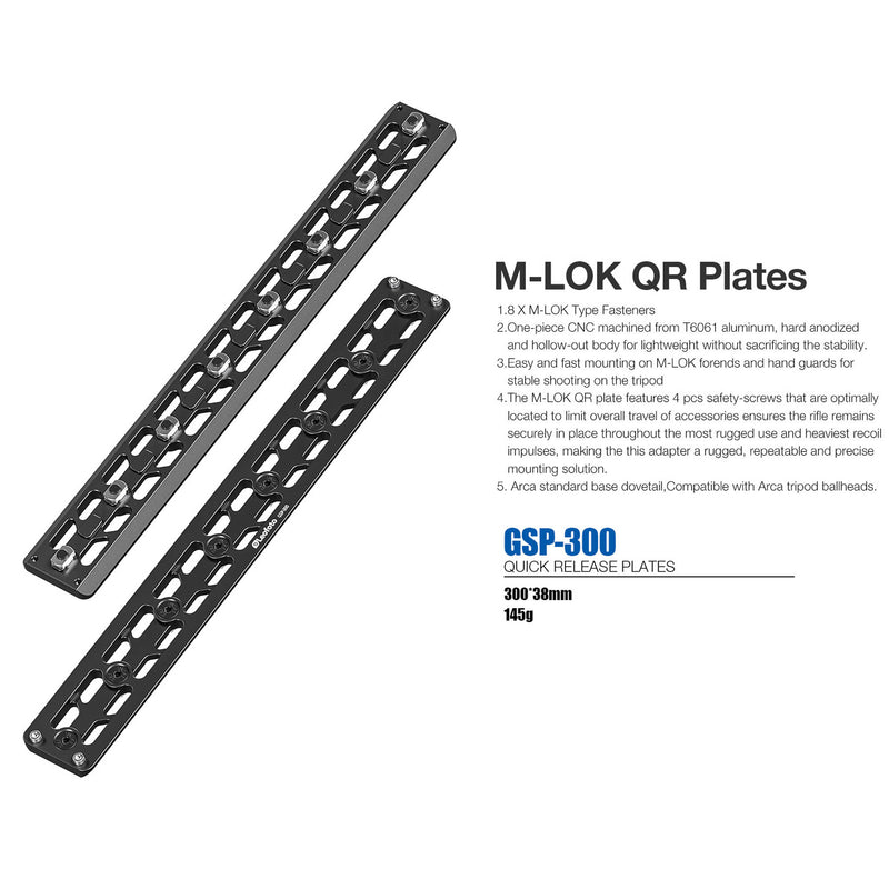 Leofoto M-LOK Quick Release Plate (11.8")