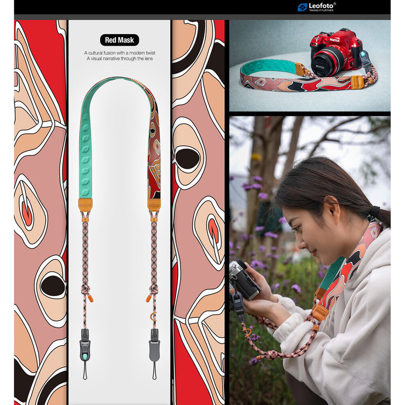 Leofoto Fashion Camera Strap (Red Mask)