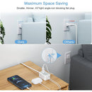 Tessan Ultra Thin Extension Cord with 3 USB Wall Charger