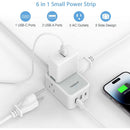 Tessan Ultra Thin Extension Cord with 3 USB Wall Charger