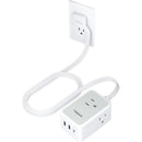 Tessan Ultra Thin Extension Cord with 3 USB Wall Charger