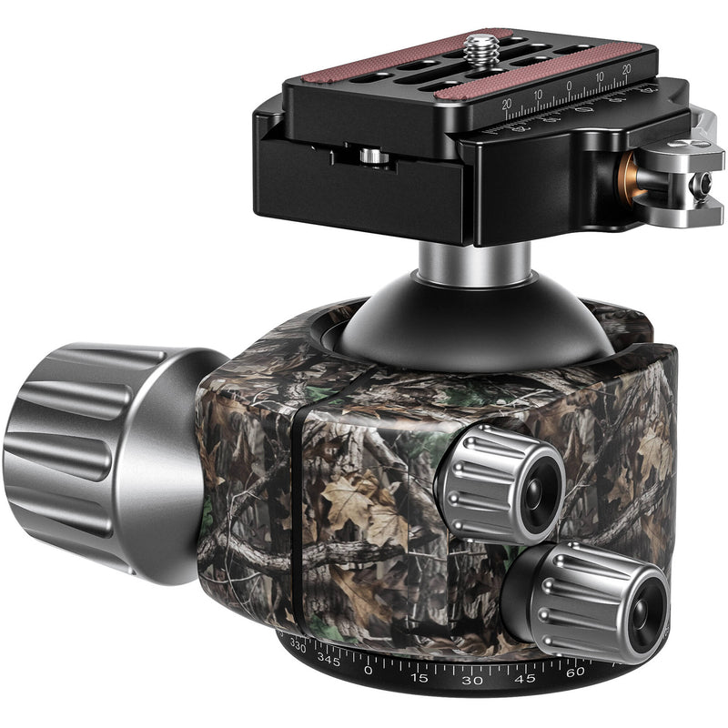 Leofoto LH-55LR Ball Head with LR-70 Lever-Release Clamp (Camouflage)