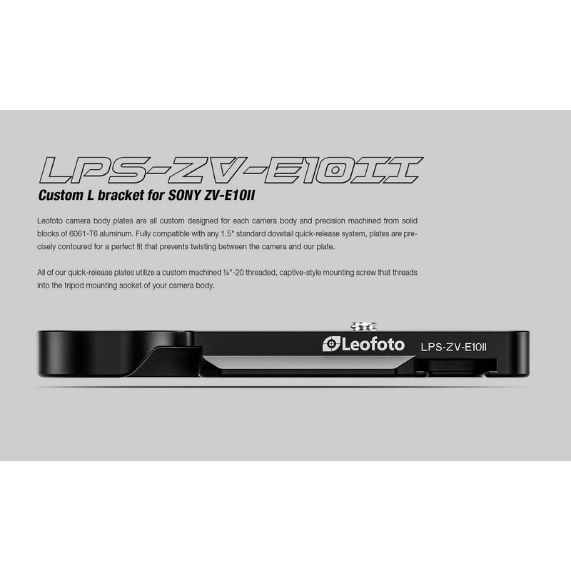 Leofoto L-Plate for Sony ZV-E10 II (Black)