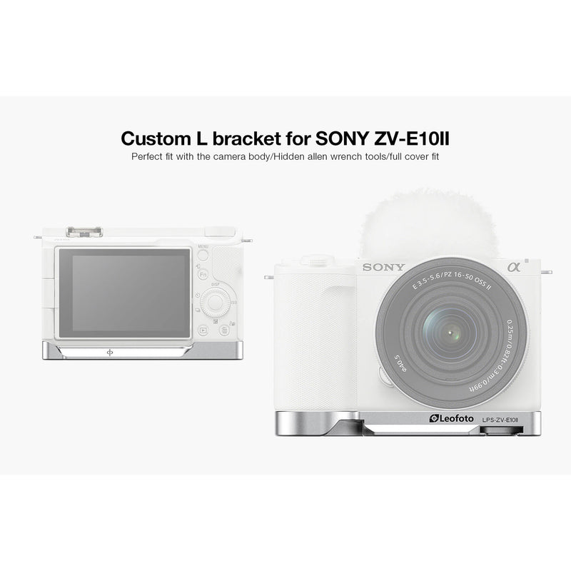 Leofoto L-Plate for Sony ZV-E10 II (Silver)
