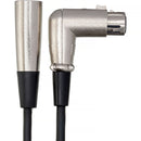 Hosa Technology 3-Pin XLR Male to XLR Angled Female Cable - 15'