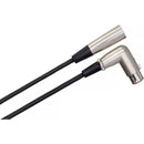 Hosa Technology 3-Pin XLR Male to XLR Angled Female Cable - 15'