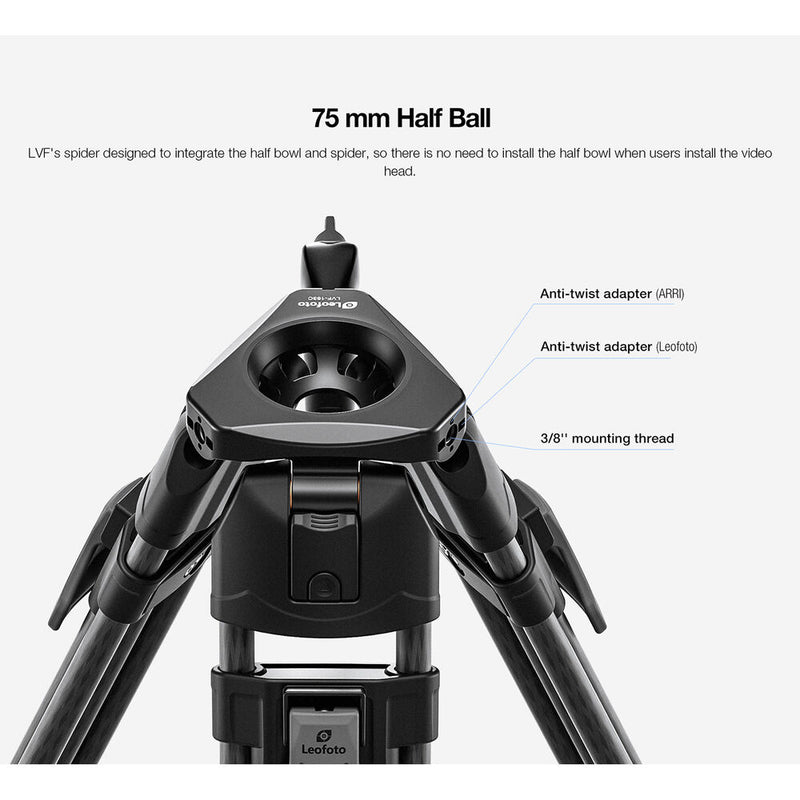 Leofoto LVF-163C Carbon Fiber Video Tripod