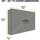 KHOMO GEAR Outdoor TV Cover with Clear Front for 50 to 52" Outdoor TVs
