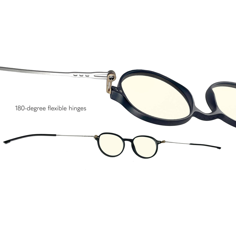 GUNNAR Loop Glasses (Onyx/Mercury Frame, Clear Lens)