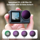 Neewer FL-A12 4-Filter Set for DJI Osmo Action 4 & 5 Pro (CPL, ND8, ND16, ND32)