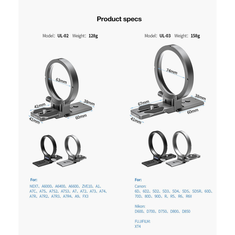 Leofoto UL-02 Rotating Bracket for Select Sony Cameras (Silver)
