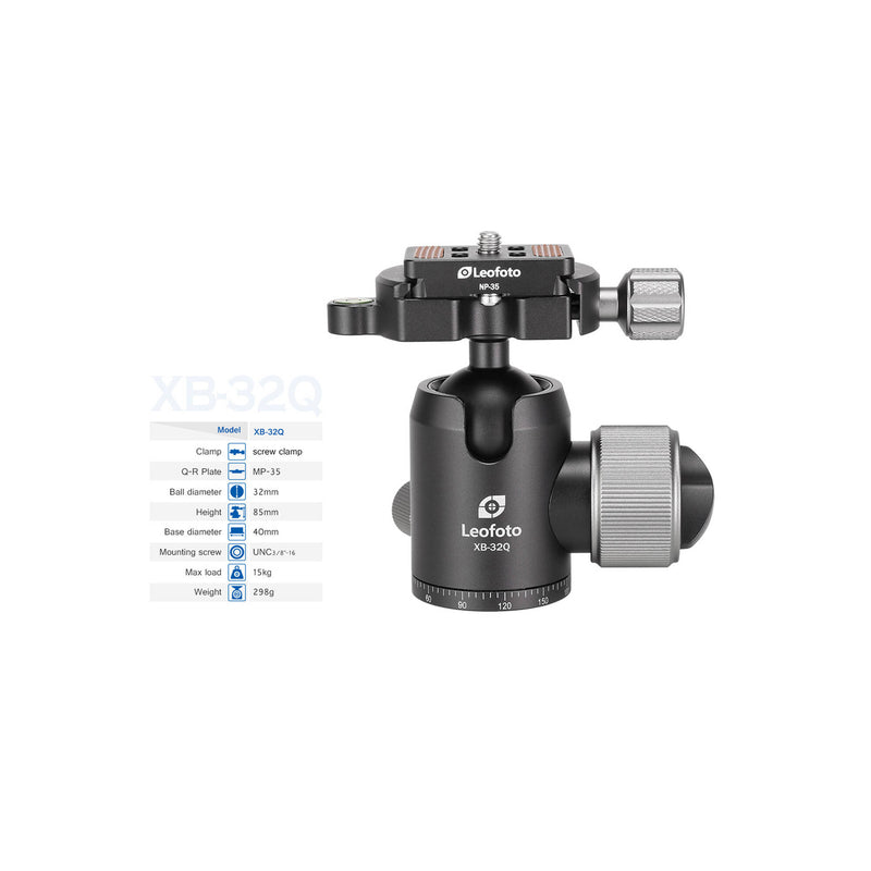 Leofoto XB-32Q Ball Head with NP-35 Quick Release Plate