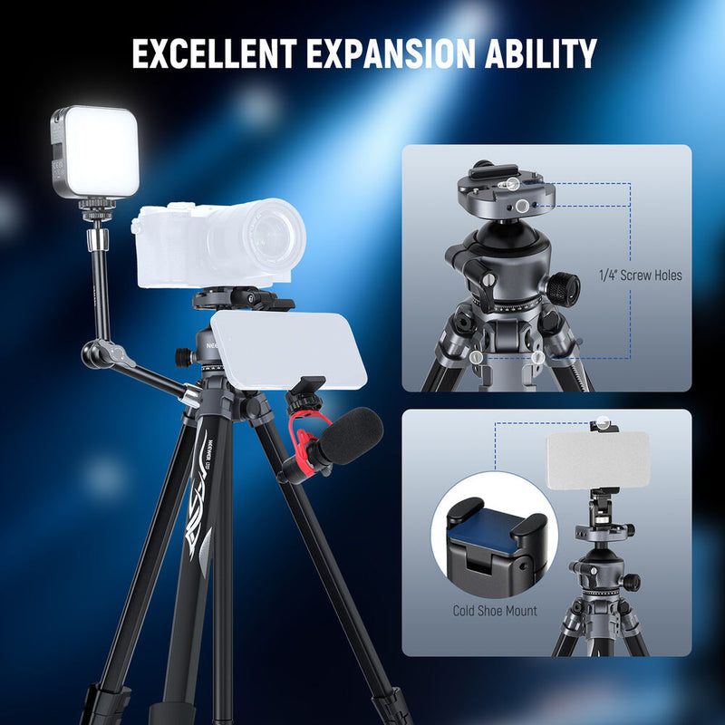 Neewer LT07 Aluminum Travel Tripod with Ball Head
